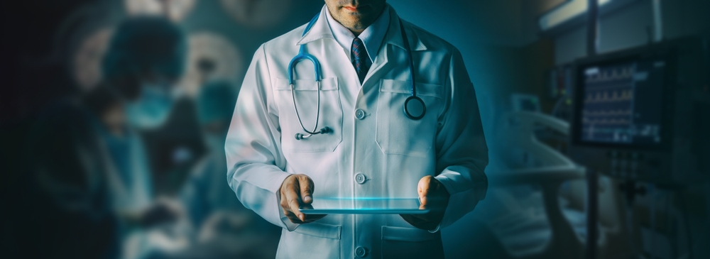 Doctor,Utilizing,Advanced,Digital,Tablet,Technology,In,Modern,Healthcare.,Medical